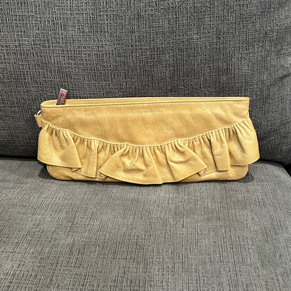 Hobo Ruffle Zip-Top Clutch - Picture 1 of 11